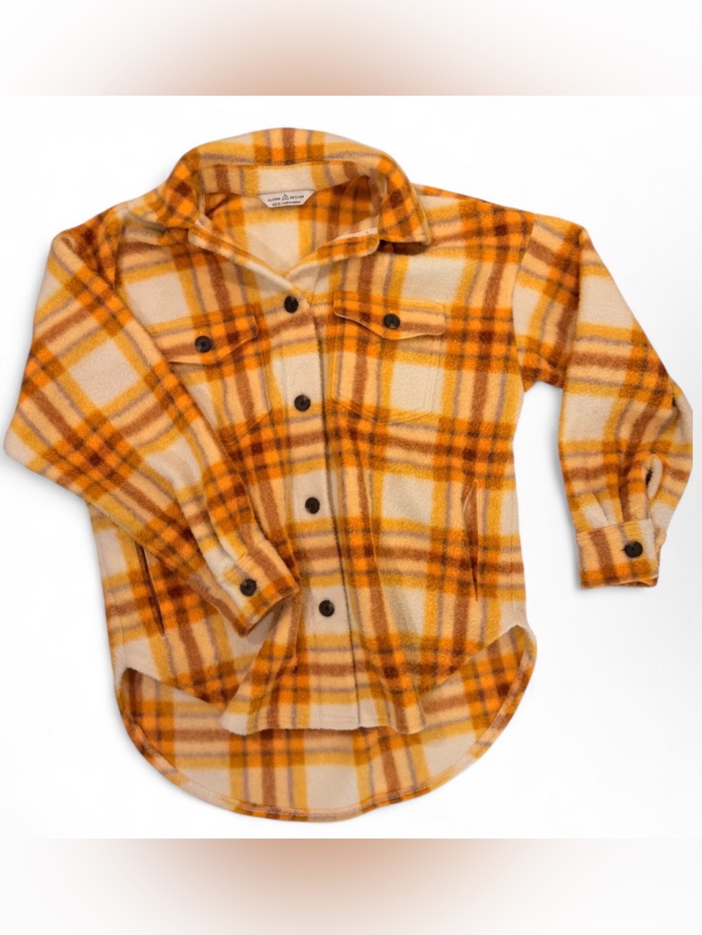 Alpine Design Oversized Plaid Fleece Shacket XS/S